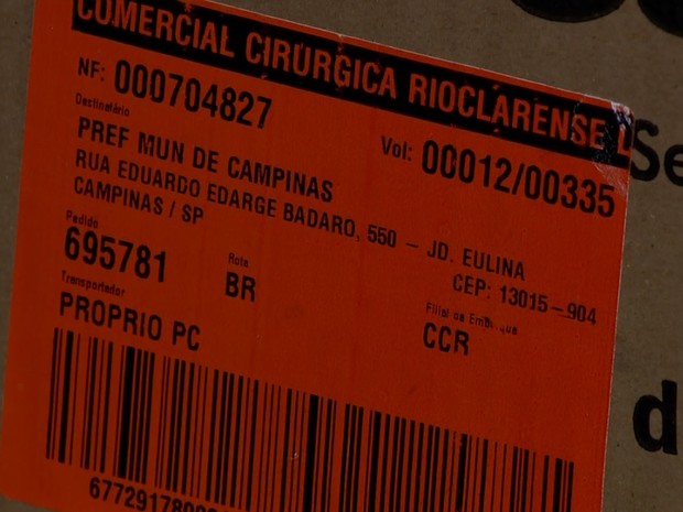 Anvisa apreende produtos do Ministério da Saúde em Campinas (Foto: Reprodução/ EPTV) Anvisa apreende produtos do Ministério da Saúde em Campinas (Foto: Reprodução/ EPTV)