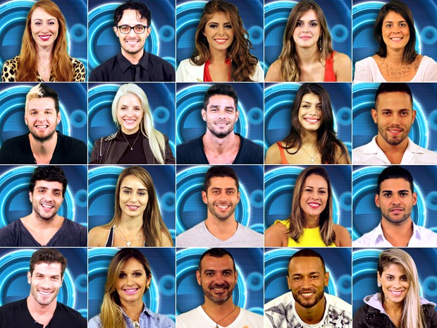 Vinte participantes do 'Big Brother Brasil 14', que estreia nesta terça-feira (Foto: TVGlobo/Divulgação)