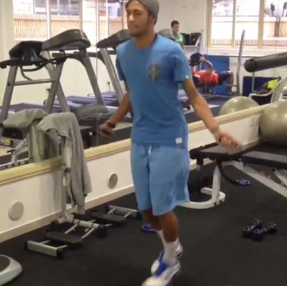 Treino de Neymar (Foto: Instagram / Reprodução)