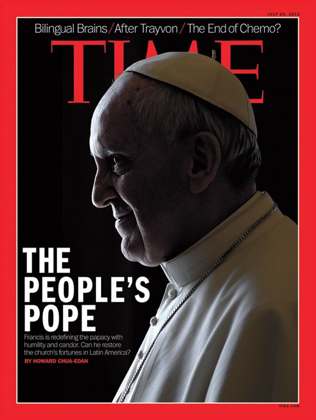 Reprodução da capa da &#39;Time&#39; com o Papa Francisco (Foto: Divulgação)