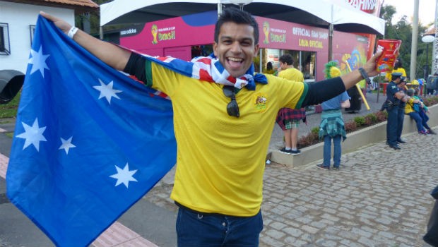 Keegam uniu a paixão pelo futebol com a vontade que sempre teve de vir ao Brasil (Foto: Divulgação/RPC TV)