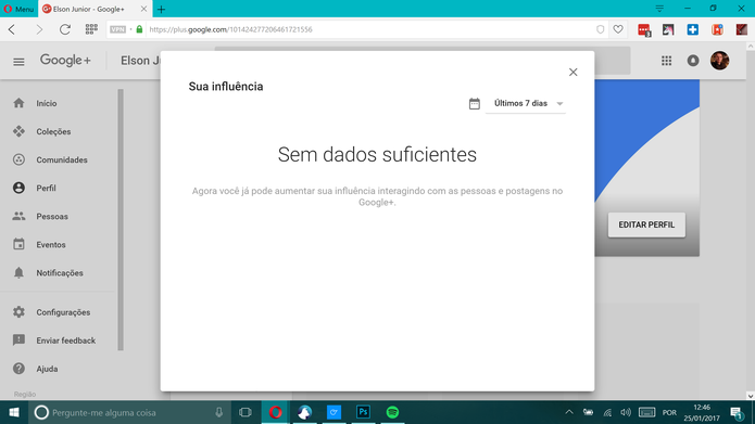 Usuários menos ativos podem não gerar dados suficientes para Google+ (Foto: Reprodução/Elson de Souza)