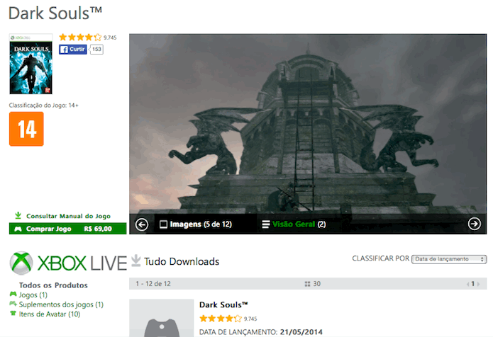 Dark Souls: pré-compra de Dark Souls 3 concede o primeiro game como bônus (Foto: Reprodução/Victor Teixeira)