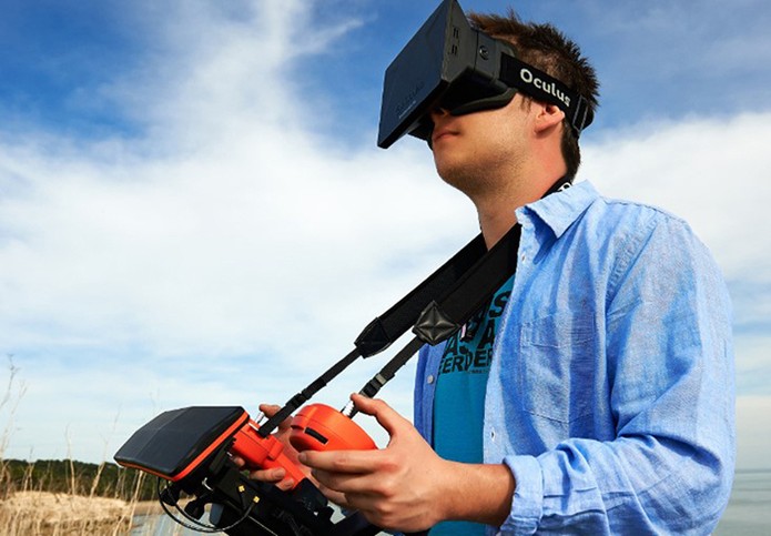 Câmera instalada no drone envia imagem para Oculus Rift (Foto: Divulgação)