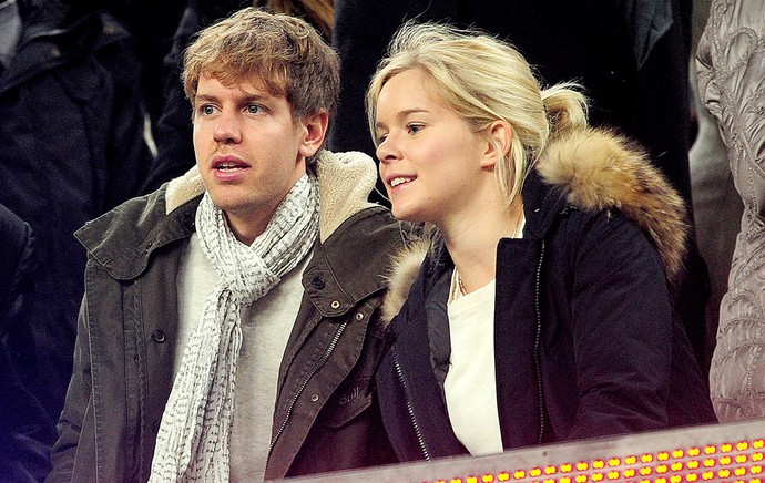 Vettel com a namorada Hanna Prater (Foto: AFP)