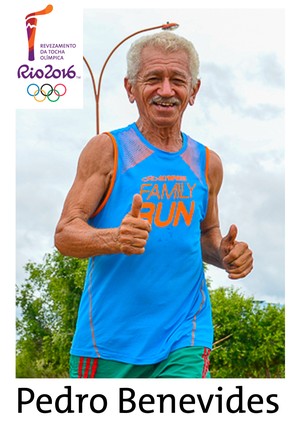 Cearense Pedro Benevides aos 74 anos é maratonista desde 2003, quando pela primeira vez participou da Corrida Internacional 9 de Julho (Foto: Divulgação/SEMUC)