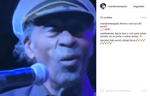 Evandro Mesquita homenageia Chuck Berry (Foto: Reprodução/Instagram)