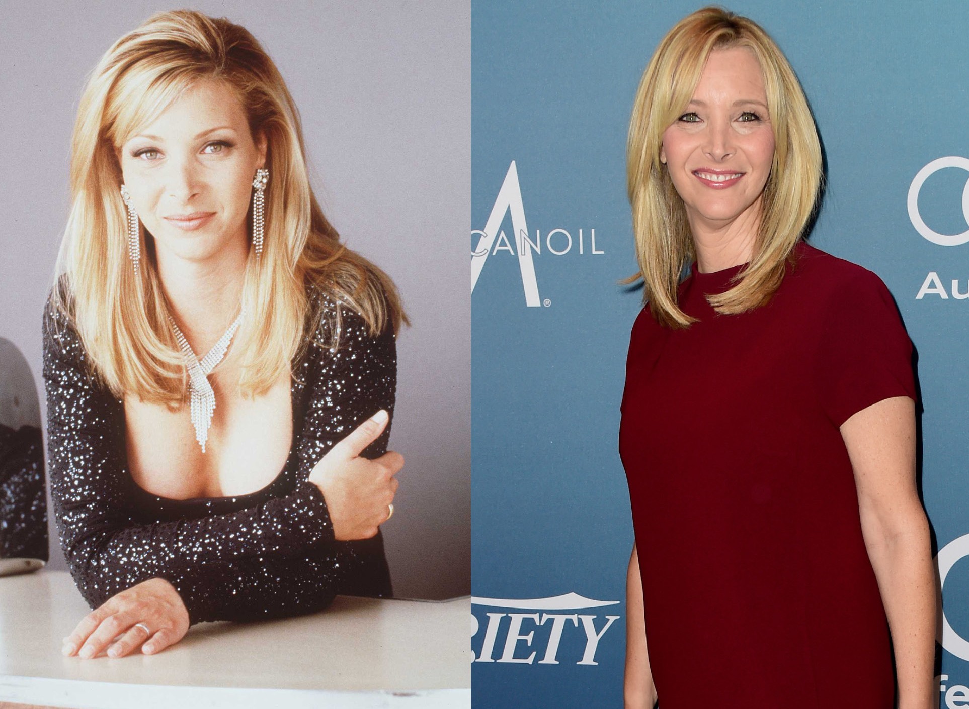 Lisa Kudrow em 1996 e em 2015 (Foto: Getty Images)