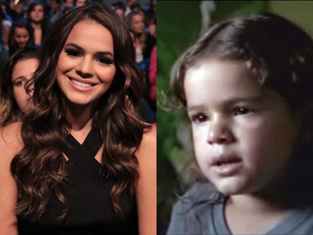 Compare como era a Bruna Maquezine com 5 anos e hoje em dia (Foto: TV Globo/Programa do Jô)