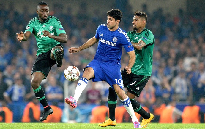 Diego costa Chelsea X Schalke 04  (Foto: Agência EFE)