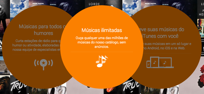 Google Play Música ilimitado chega ao Brasil com três meses gratuitos (Foto: Reprodução)