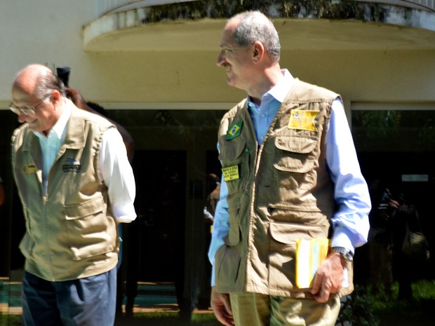 Governador Geraldo Alckmin e Ministro da Defesa Aldo Rebelo em Campinas (Foto: Priscilla Geremias/ G1)