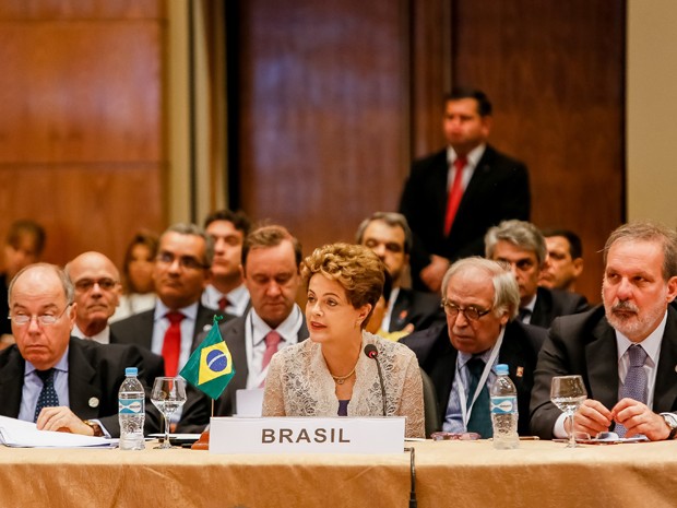A presidente Dilma Rousseff, durante discurso na Cúpula do Mercosul (Foto: Roberto Stuckert Filho/PR)