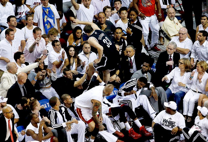  Mirza Teletovic NBA basquete jogo Heat e Nets (Foto: Reuters)