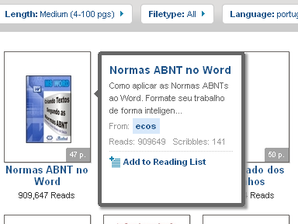 configurações scribd