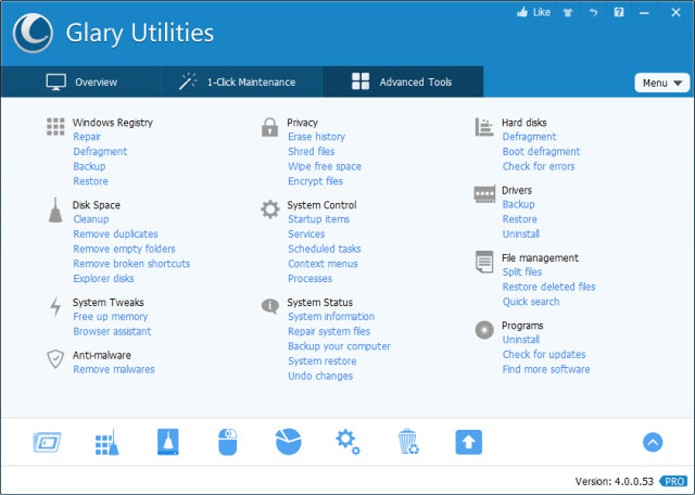 Interface do Glary Utilities (Foto: Divulgação)