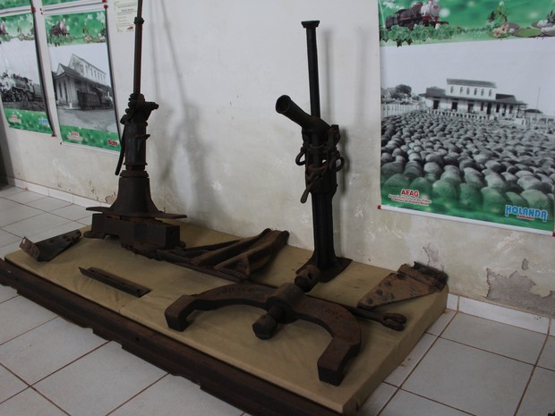 Objetos do acervo histórico do Museu de Guajará-Mirim (Foto: Júnior Freitas/G1) Objetos do acervo histórico do Museu de Guajará-Mirim (Foto: Júnior Freitas/G1)