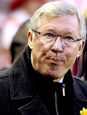Alex Ferguson na partida do Manchester United contra o Athletic Bilbao (Foto: AFP)