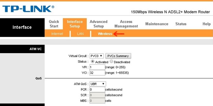 Destaque para aba de configurações Wireless (Foto: Reprodução/Raquel Freire)