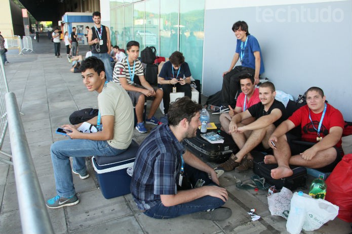 ...e outros que decidiram acampar antes mesmo da festa começar (Foto: Renato Bazan/TechTudo) ...e outros que decidiram acampar antes mesmo da festa começar (Foto: Renato Bazan/TechTudo)