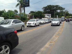 Florianópolis, trânsito para o Sul da Ilha (Foto: Ronaldo Bruchado/RBS TV)