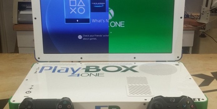 O portátil PlayBox traz um PS4 e Xbox One em uma única máquina (Foto: Reprodução/EdsJunk.net) (Foto: O portátil PlayBox traz um PS4 e Xbox One em uma única máquina (Foto: Reprodução/EdsJunk.net))