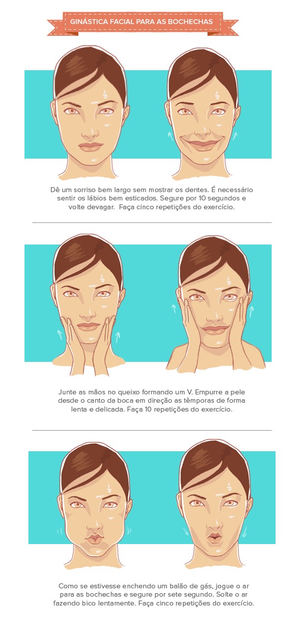 Ginástica Facial (Foto: Ego) Ginástica Facial (Foto: Ego)