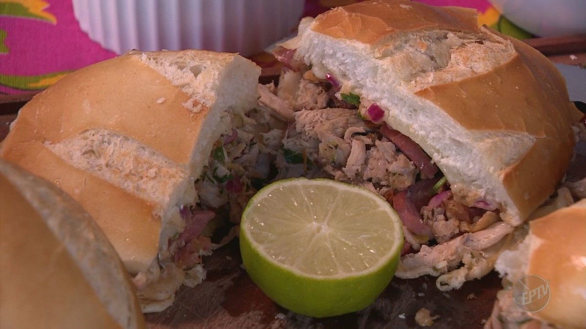 Sabor de casa veja como montar o lanche de pernil do Rogério