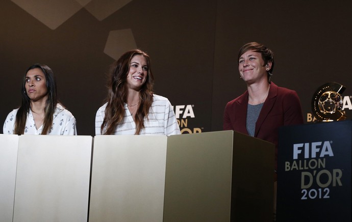 marta alex morgan abby wambach premiação melhor do mundo fifa bola de ouro (Foto: Agência Reuters) marta alex morgan abby wambach premiação melhor do mundo fifa bola de ouro (Foto: Agência Reuters)