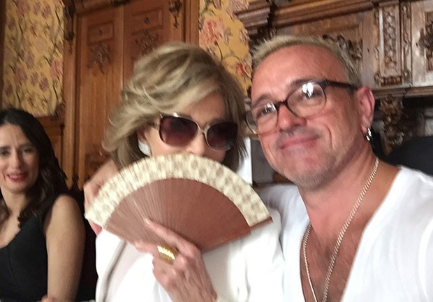 Jane Fonda perdeu um dente durante almoço vip em Portugal  (Foto: Reprodução)