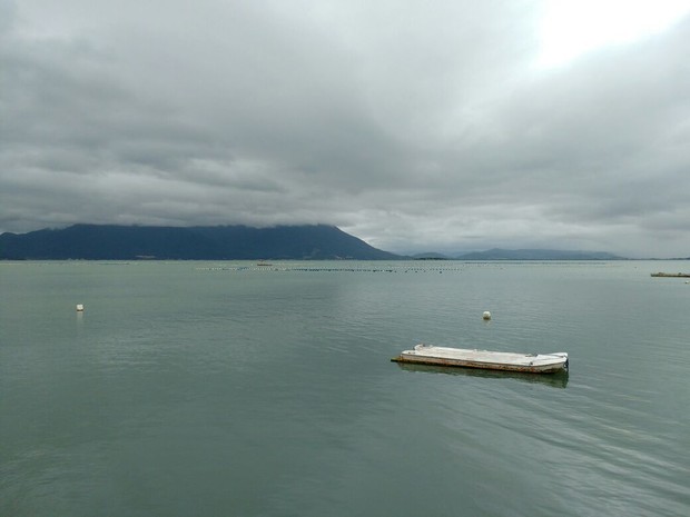 Céu fica encoberto nesta quarta (5) em Santa Catarina (Foto: Fernanda Burigo/G1)