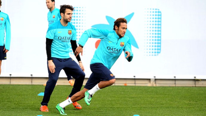 Neymar no treino do Barcelona (Foto: Divulgação / FCBarcelona)