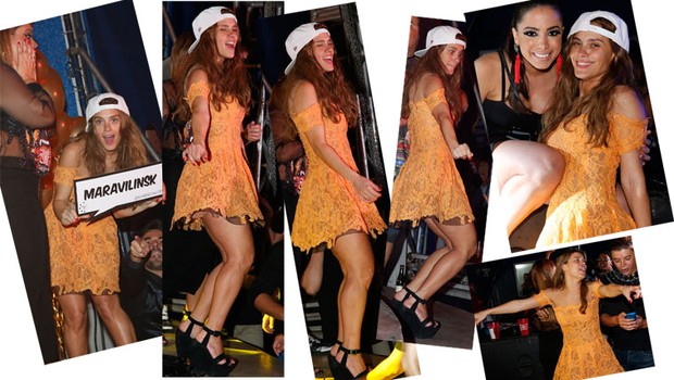 Aniversário Preta Gil - Carolina Dieckmann foi uma das mais animadas (Foto: Felipe Panfilli/AG.News)