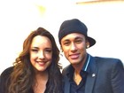Neymar e Ana Carolina posam juntos em gravação de programa