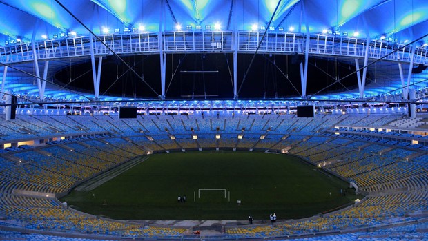 Iluminação estádio maracanã (Foto: Erica Ramalho)