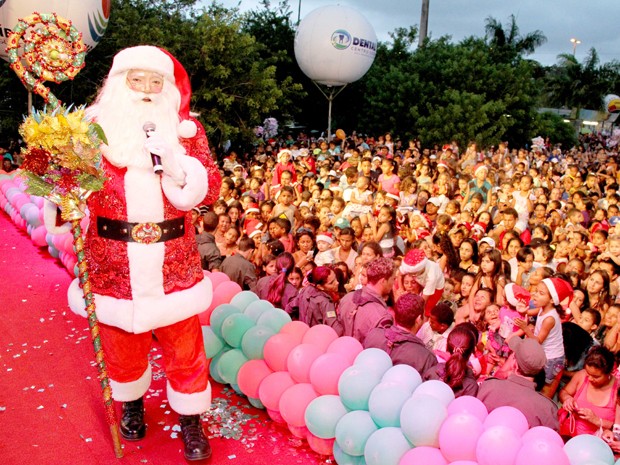 Chegada do Papai Noel à Campina Grande é realizada há 26 anos pela TV Paraíba (Foto: Divulgação/Leonardo Silva)