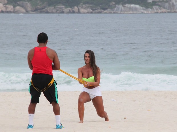 Nicole Bahls no Rio (Foto: Gabriel Rangel/AgNews)