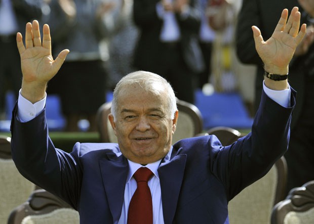 O presidente do Uzbequistão, Islam Krimov, em foto de 21 de março (Foto: AP)