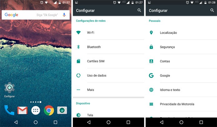 Acesse o app de configurações do Android (Foto: Reprodução)