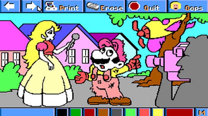 Super Mario Bros & Friends: When I Grow Up trazia imagens para pintar como você preferisse (Foto: Reprodução/GameFaqs)