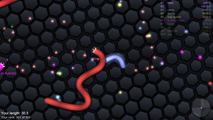 Use movimentos estratégicos para mandar bem em Slither.io (Foto: Reprodução/Murilo Molina)
