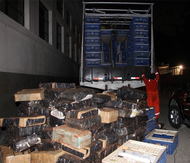 PF apreendeu 2 toneladas de maconha em Olaria (Foto: Divulgação)