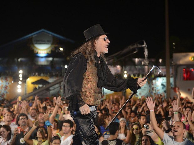 Show de Alceu Valença na terça-feira (12) de carnaval, no Marco Zero do Recife (Foto: Luka Santos / G1 PE)