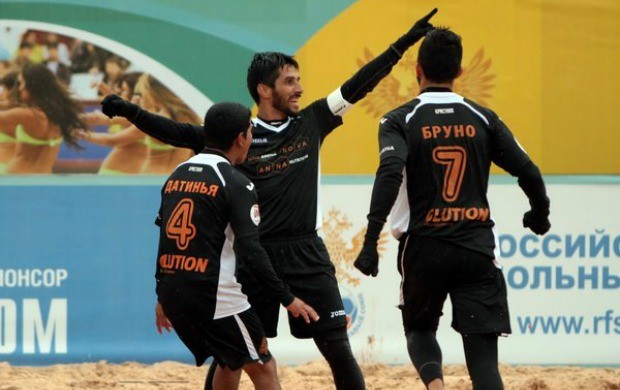 Datinho Jorginho Bruno Xavier futebol de areia Rússia (Foto: Arquivo Pessoal)