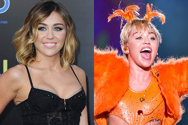 Ainda no começo de sua pré-adolescência, Miley Cyrus ficou conhecida mundialmente por interpretar a cantora Hannah Montana. A personagem lhe rendeu turnês e milhares de discos e DVDs vendidos. Com o fim de seu seriado na Disney, a estrela sentiu a necessidade de se reinventar. Desta forma, decidiu ousar no corte de cabelo, mudar seu estilo de roupas e dar início a uma fase nova e sensual de sua carreira. (Foto: Getty Images)