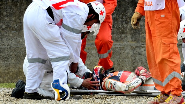 Motogp Marc Marquez queda treino (Foto: Agência AFP)