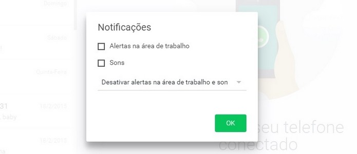 Caixas de Alertas na área de trabalho e Sons desativadas (Foto: Reprodução/ Raquel Freire)