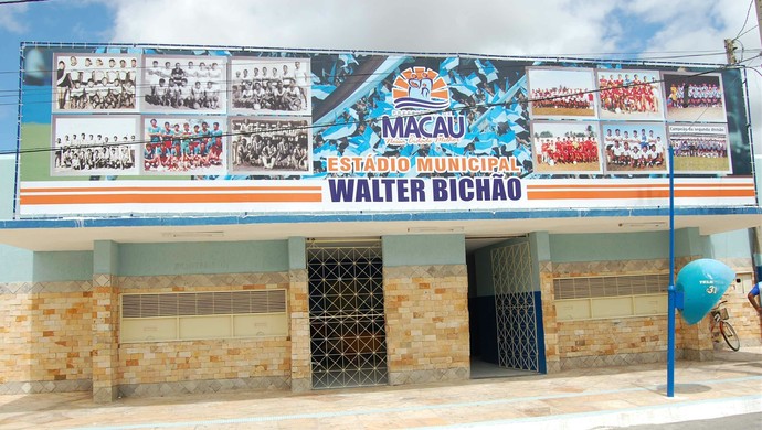 Estádio Walter Bichão, em Macau - RN (Foto: Divulgação/Prefeitura de Macau)