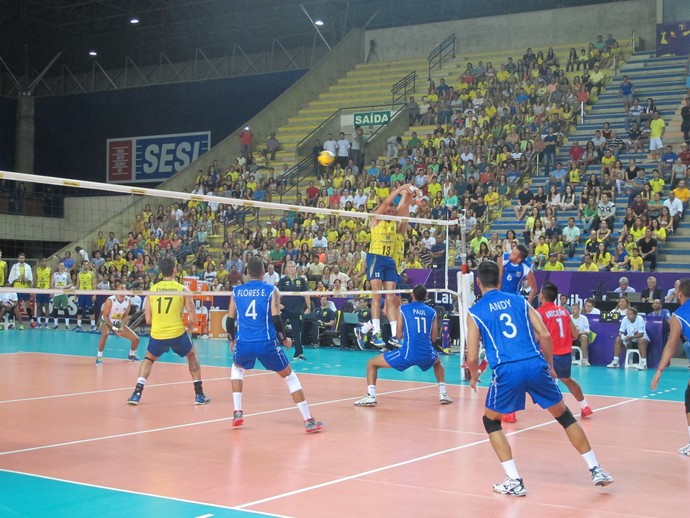 Brasil x Venezuela, Sul-Americano de vôlei (Foto: Marcello Pires)