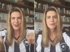 Maitê Proença vibra com Botafogo e fã relembra promessa: 'Cadê nude?'